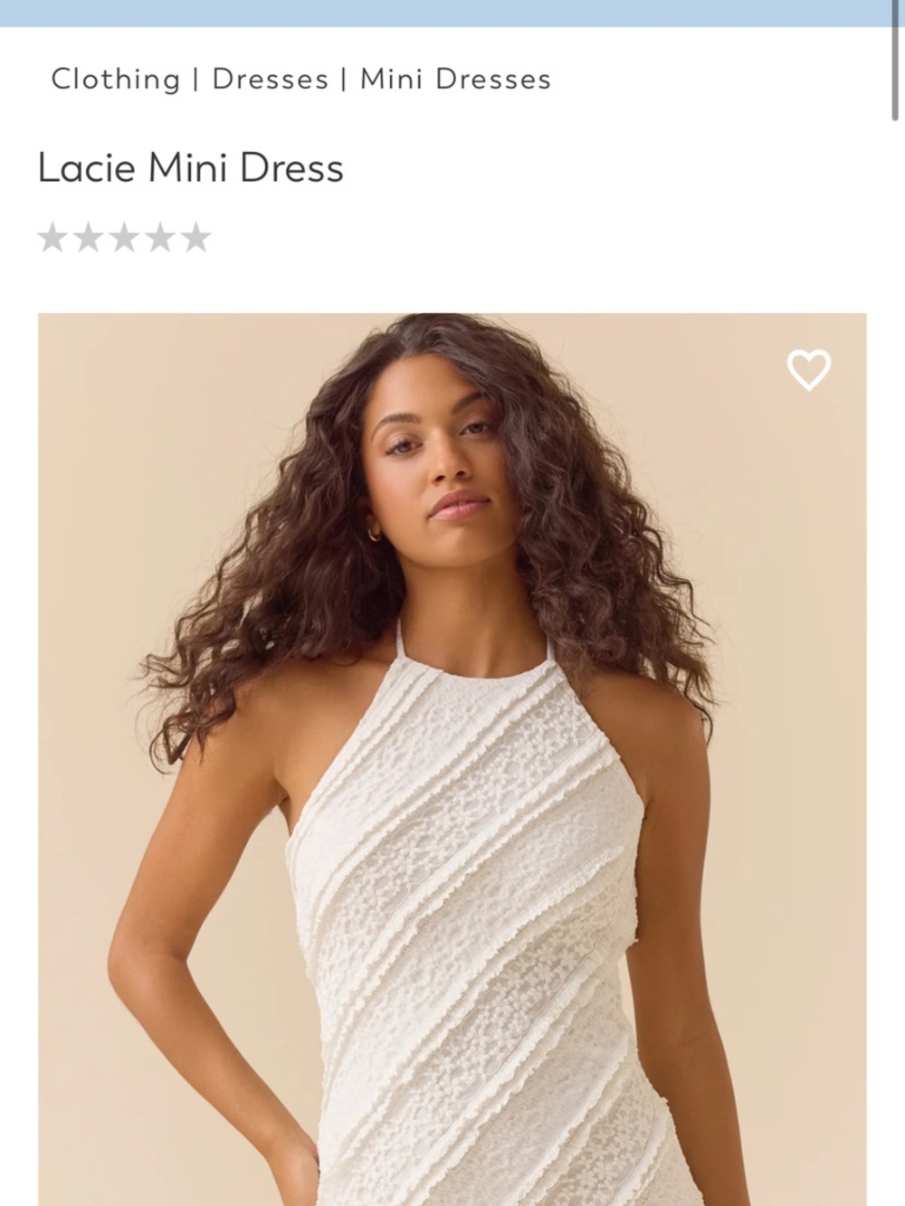 Altar'd State White Lacie Halter Mini Dress